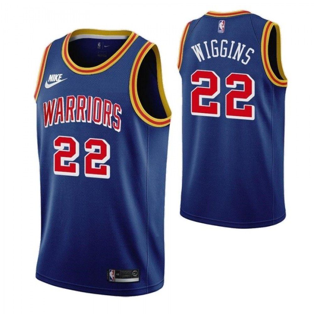 Men's Golden State Warriors Andrew Wiggins #22 Blue 2021/22 75th Anniversary Jersey- Classic Edition-Pro Kit Vault | Brand New 26/27 Sports Jerseys
